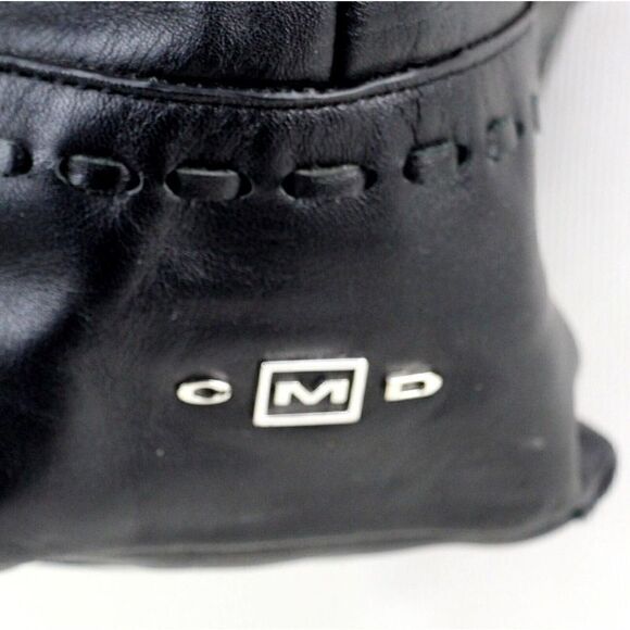 ROOMY Cezar Mizrahi BLACK GENUINE LEATHER SHOULDER BAG HANDBAG TOTE HOBO PURSE - Picture 6 of 16